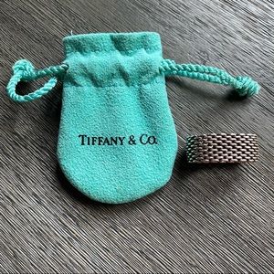 Tiffany & Co sterling silver mesh ring